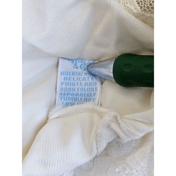 Vtg Vanity Fair Womens Slip Dress Nightgown Ivory Sz 36 Made in USA Floral Lace - Picture 4 of 10